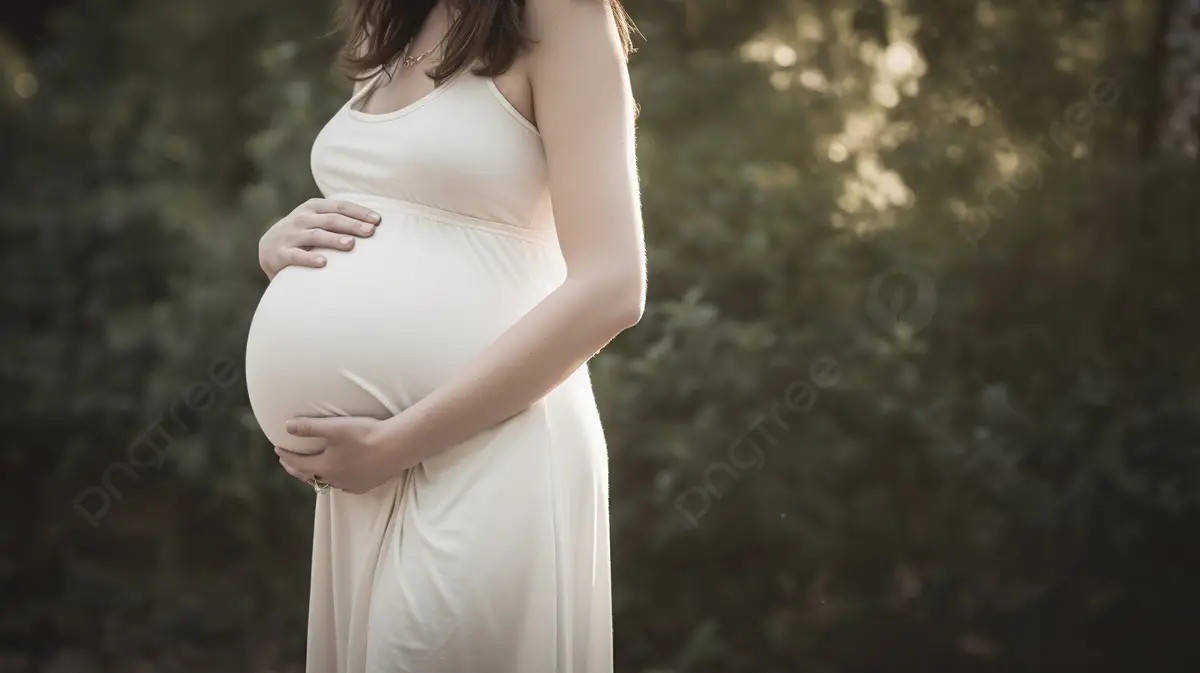 Png चित्र लंबी सफेद पोशाक में गर्भवती लड़की बच्चे के पेट को पकड़े हुए चित्र छवि 3072815 - सपनों की व्याख्या